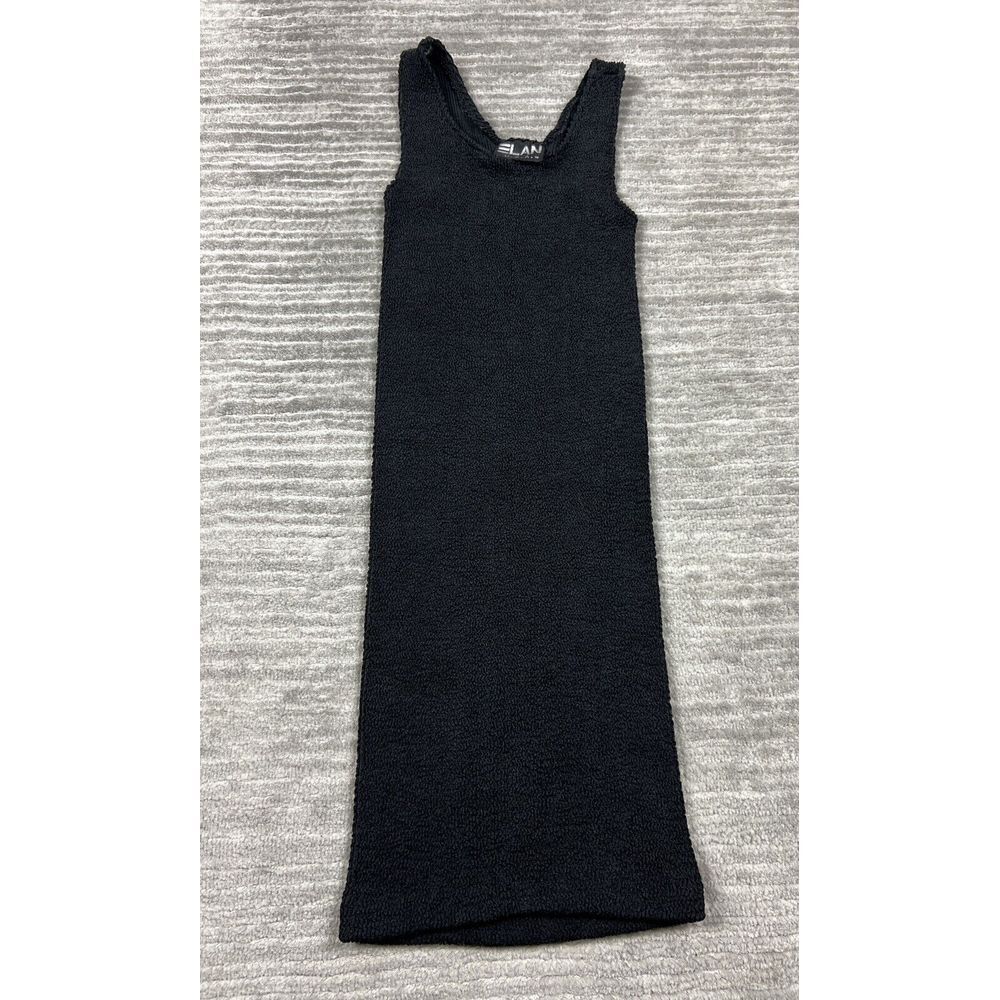 Vintage Elan Dress Womens One Size Black Bubble MIni USA Flirt 90s Stretch